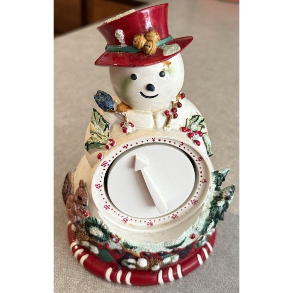 Tracy Porter Jolly Ol’ Snowy Snowman Kitchen Timer Vintage WORKS!